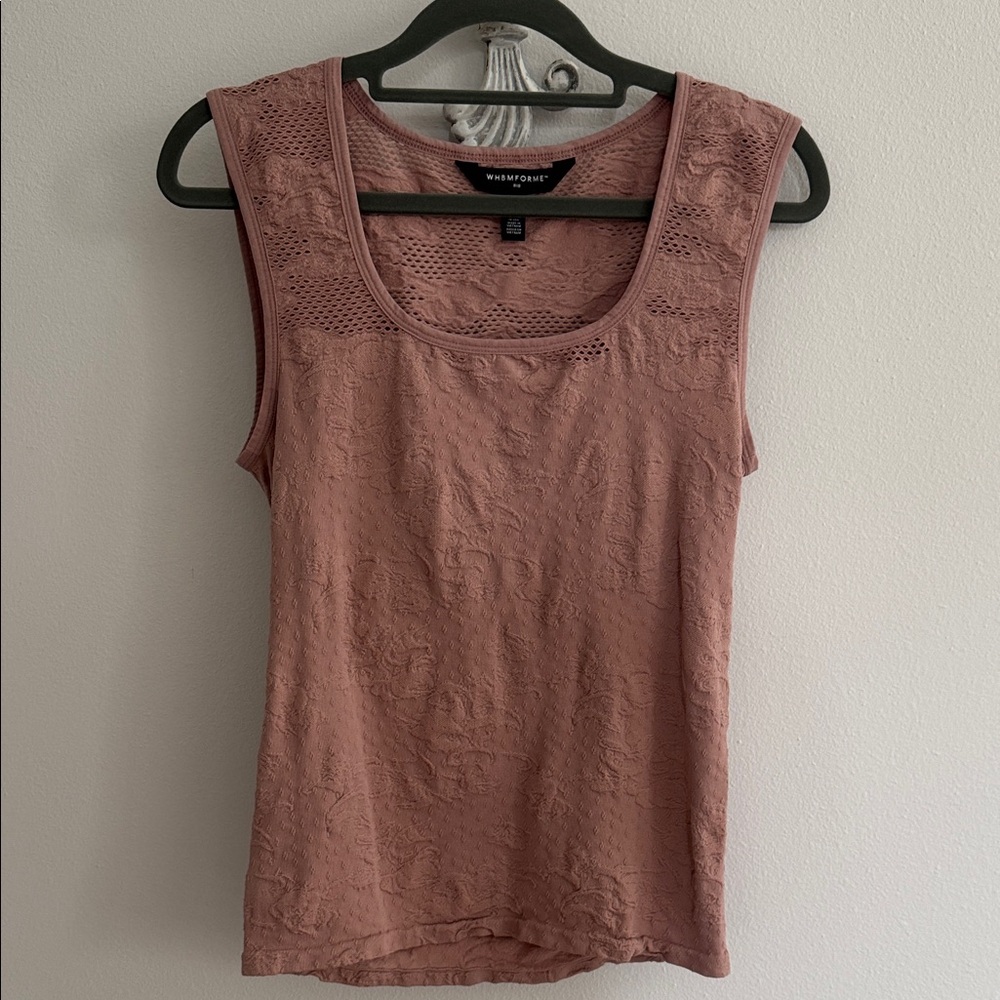 WHBMFORME Rib Tank Top - Mauve